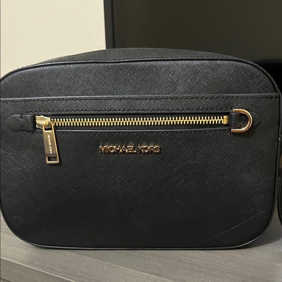 Michael Kors Black Belt Bag with Gold Accents - Picture 1 of 4